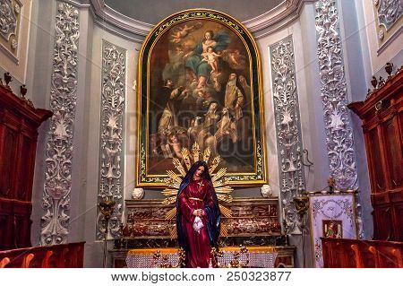 Interiors Of Duomo Church, Ragusa, Sicily, Italy