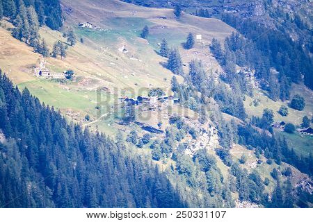Alpine Village In The Alps
