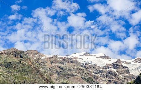Panoramic View Of Monte Rosa An Alpine Valley