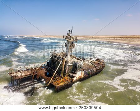 Ship Wreck Along The Skeleton Coast In Western Namibia Taken In January 2018
