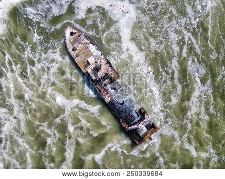 Ship Wreck Along The Skeleton Coast In Western Namibia Taken In January 2018