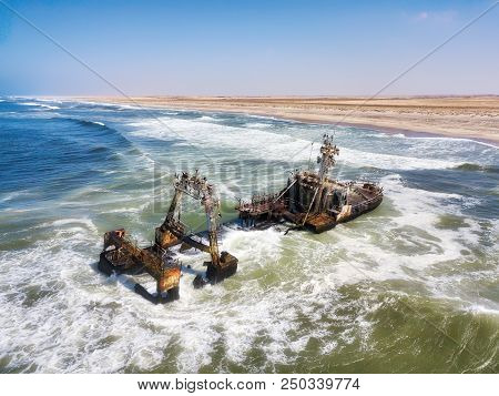 Ship Wreck Along The Skeleton Coast In Western Namibia Taken In January 2018
