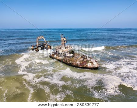 Ship Wreck Along The Skeleton Coast In Western Namibia Taken In January 2018