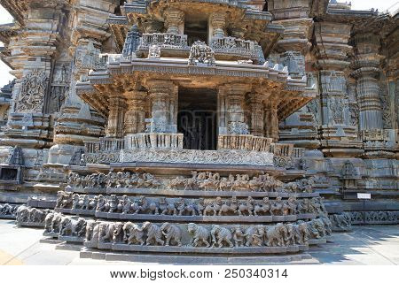 Facades And Decorative Friezes With Deities, Dancers And Other Figures, Chennakeshava Temple. Belur,
