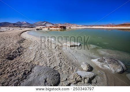 Volcanoes Licancabur And Juriques, Moon Valley, Atacama, Chile