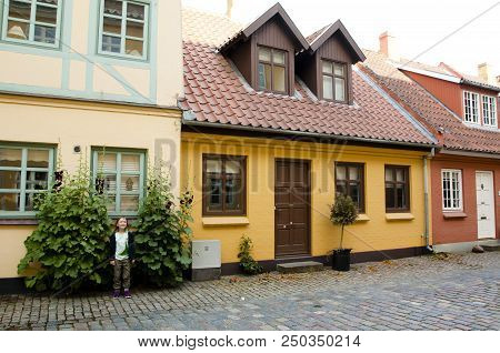 Old Town Of Odense, Denmark. 17 June 2018 - Odense, Denmark.