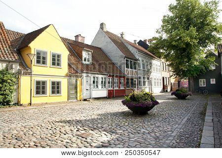 Old Town Of Odense, Denmark. 17 June 2018 - Odense, Denmark.