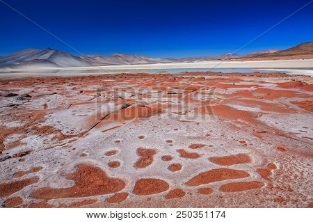 Volcanoes Licancabur And Juriques, Moon Valley, Atacama, Chile