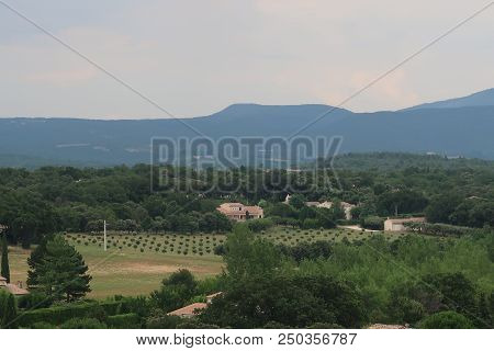 Photography Showing A The Village Of Grignan And Its Surrounding Area. The Photography Was Taken Fro
