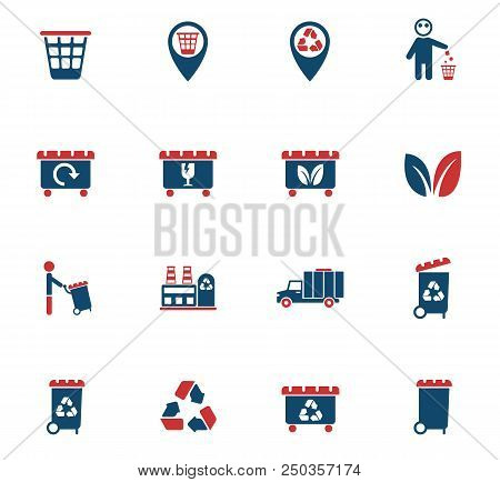 Garbage Color Vector Icons For Web And User Interface Design