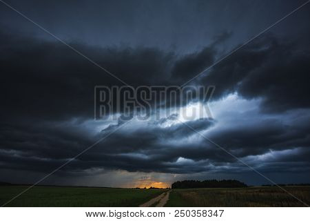 Image Of Aproaching Storm Cloud Taken In Lithuania