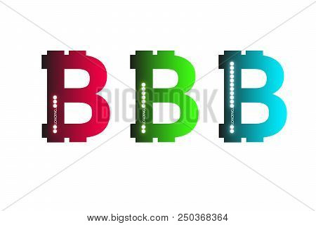 Flat Design. Business Concept. Vector Illustration. Bitcoin Progress Loading Bar With Lighting. Flat