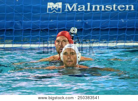Budapest, Hungary - Jul 25, 2017. Hosnyanszky Norbert (6) Hungarian Waterpolo Player. Fina Waterpolo