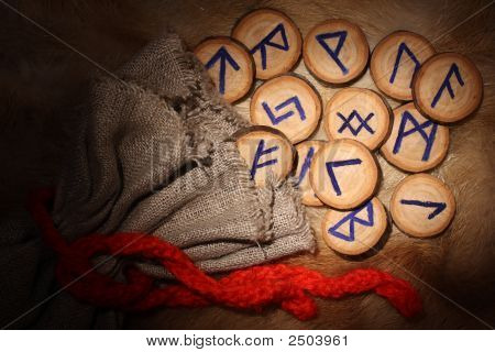 Gros plan de runes