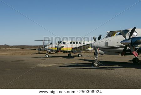 Broken Hill, New South Wales, Australia, March 2018 - Royal Flying Doctor Eroplanes In The Outback, 