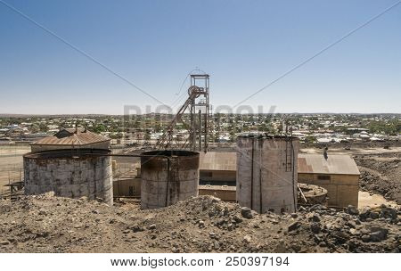 Headframe And Mine Building  In The City Of Broken Hill, New South Wales, Australia