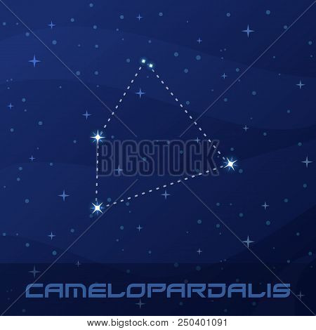 Constellation Camelopardalis, Giraffe, Night Star Sky Poster, Flyer Advertisement