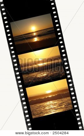 Sunset Sequenz im 35 mm-film