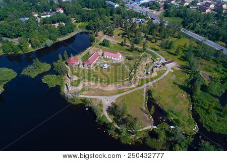 View From The Height Of The Ancient Korela Fortress On A Summer Day. Priozersk, Russia