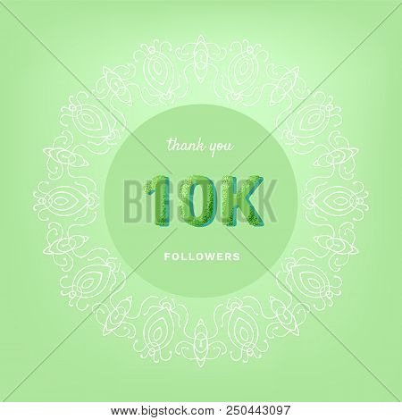 10k followers thank vector