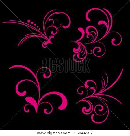 coleção de elementos de design floral