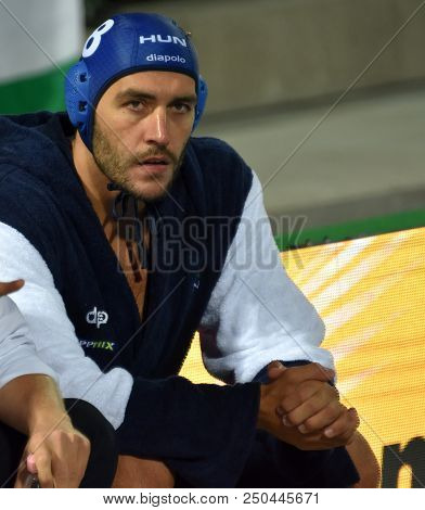 Budapest, Hungary - Jul 27, 2017. Gor-nagy Miklos (8) Hungarian Waterpolo Player In The Semifinal. F