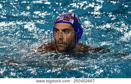 Budapest, Hungary - Jul 29, 2017.  Garcia Gadea Javier (cro) Playing Against Hungary In The Final. F