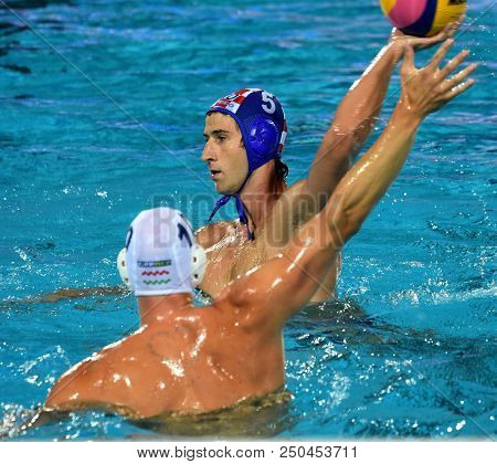 Budapest, Hungary - Jul 29, 2017.  Jokovic Maro (cro) Playing Against Hungary In The Final. Fina Wat