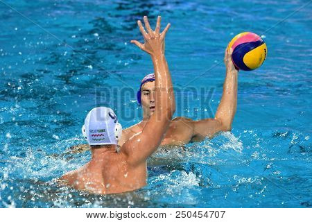Budapest, Hungary - Jul 29, 2017.  Jokovic Maro (cro) Playing Against Hungary In The Final. Fina Wat