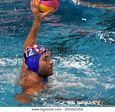 Budapest, Hungary - Jul 29, 2017.  Garcia Gadea Javier (cro) Playing Against Hungary In The Final. F
