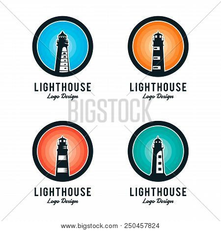 Lighthouse Logo Design Vector Set. Lighthouse Logo Vector Set