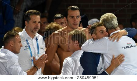 Budapest, Hungary - Jul 27, 2017. Sad Hungarian Team (gor-nagy Miklos 8) After Losing In The Final A