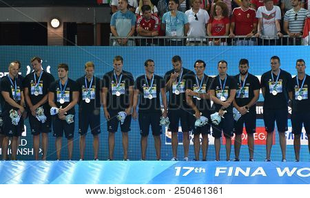 Budapest, Hungary - Jul 29, 2017. Hungary Won Silver Medal Of Fina Waterpolo World Championship. It 