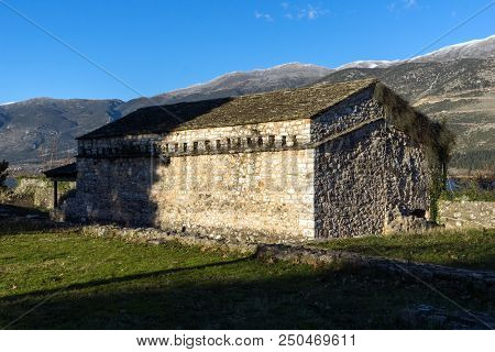 Ioannina, Greece - December 27, 2014: Amazing Sunset View Of Castle Of Ioannina, Epirus, Greece