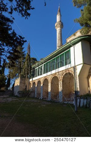 Ioannina, Greece - December 27, 2014: Amazing Sunset View Of Aslan Pasha Mosque In Castle Of City Of