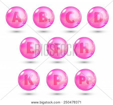 Vitamin. High Quality Gold Oil Capsule. Vector Illustration For Your Design.