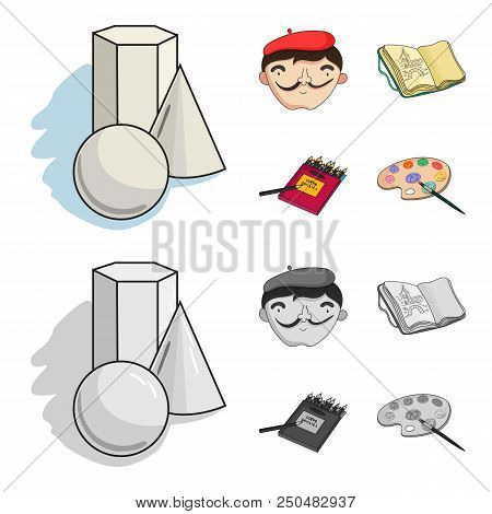 Geometric Still Life, A Self-portrait Of The Artist, A Notebook With Drawings, A Box Of Colored Penc