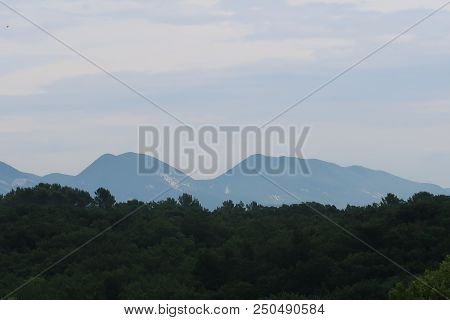Photography Showing A The Village Of Grignan And Its Surrounding Area. The Photography Was Taken Fro