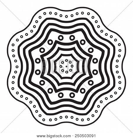 Abstract Circle Pattern, Round Design Element, Geometric Forms, Halftone Effect, Mandala, Decorative