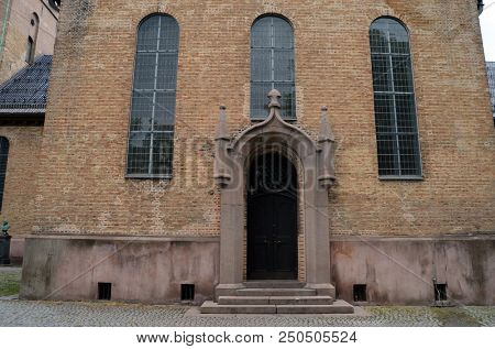 Oslo Cathedral or The Domkirken church, main church for Church of Norway. June 17,2018. Oslo,Norway