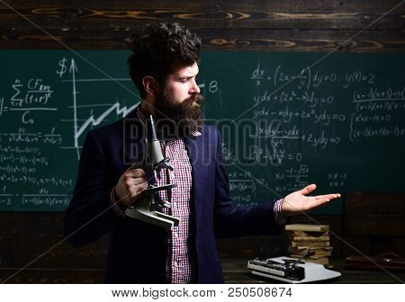 Student Studying Online Courses With Computer. Successful Students Are Mostly Creative. Tutor Asks T