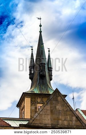 Prague, Czech Republic. St. Nicholas Church In The Quarter Of Mala Strana In Prague In Central Europ