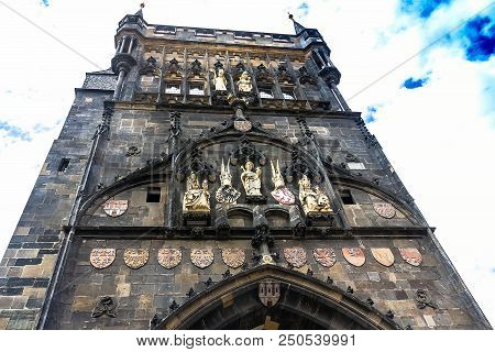 Prague, Czech Republic. Gun Powder Gate Inside Powdertower Incity Center