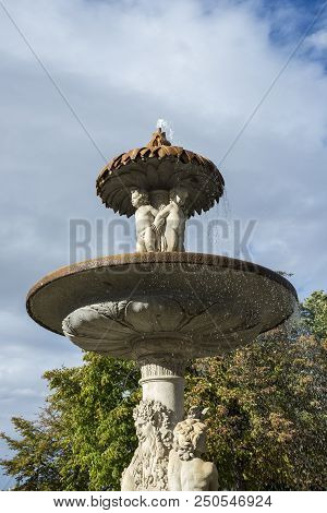 Artichoke Fountain, In Retiro Park, Madrid, Spain. It Was Built In 1781, By The Architect Ventura Ro