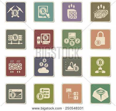 Cryptocurrency And Mining Icons For Your Design Progects