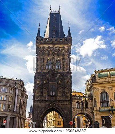Prague, Czech Republic. Powder Gate Inside Powdertower Incity Center