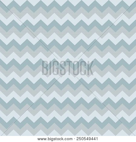 Seamless Chevron Pattern Three Colors, Gray Color, Raster Illustration