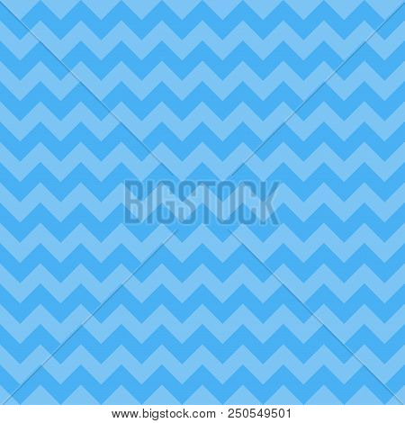 Seamless Chevron Pattern, Blue Color, Raster Illustration
