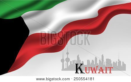 Vector Illustration Of Kuwait Happy National Day 25 Februay.  Background.