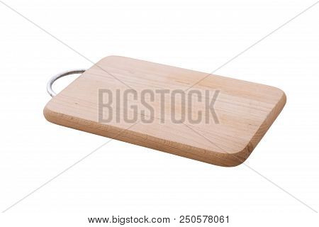 Cutting Board Top View Isolated On White Background